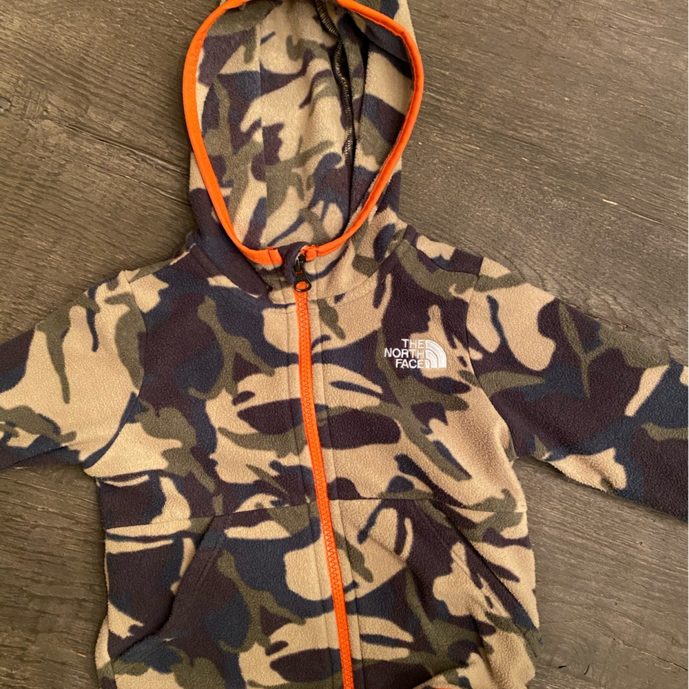 North Face toddler glacier jacket, 2T, fleece full-zip hoodie